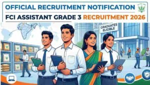 FCI Assistant Grade 3 Recruitment 2026