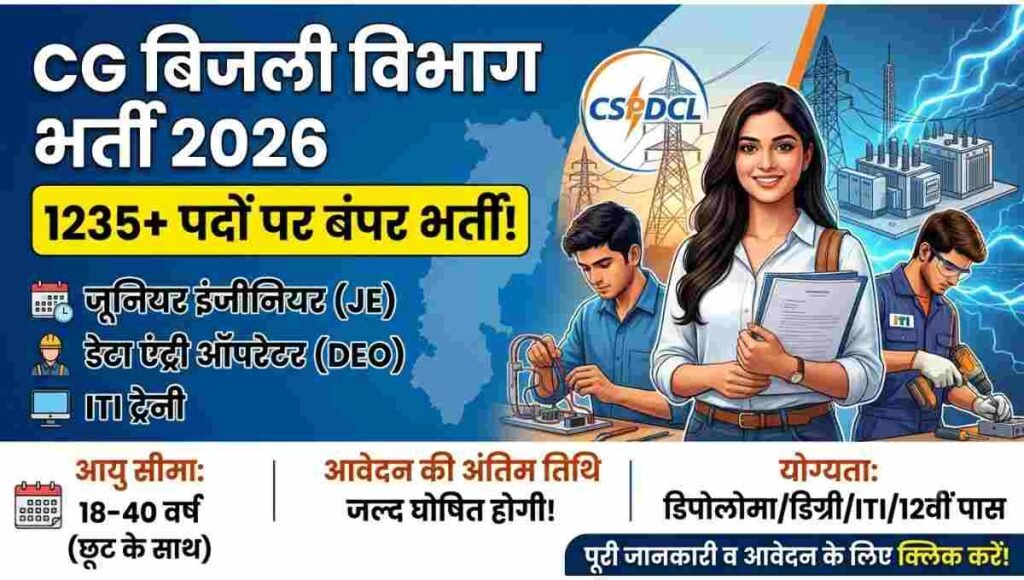 CG Bijli Vibhag Vacancy 2026