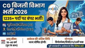 CG Bijli Vibhag Vacancy 2026